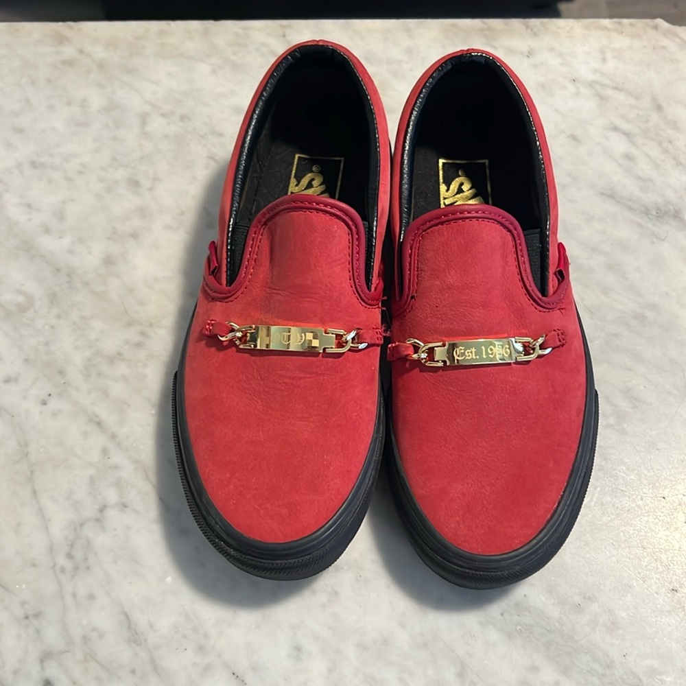 Limited edition red suede vans